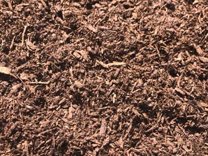 Close-up of dark composted Royal Mulch