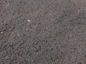 Close-up of a screened topsoil blend