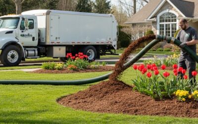 Spring Mulch Refresh: Skip Shovels with Blower Trucks